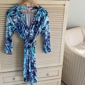 Lilly Pulitzer Henley Shirt Dress Belted Medium